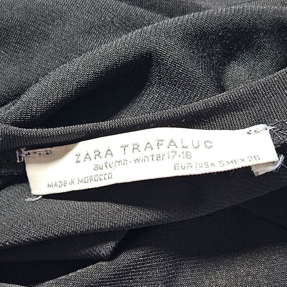 Zara Trafaluc Black Knot Front Jumpsuit Womens Size Small Half Sleeves Back Zip - Picture 6 of 7
